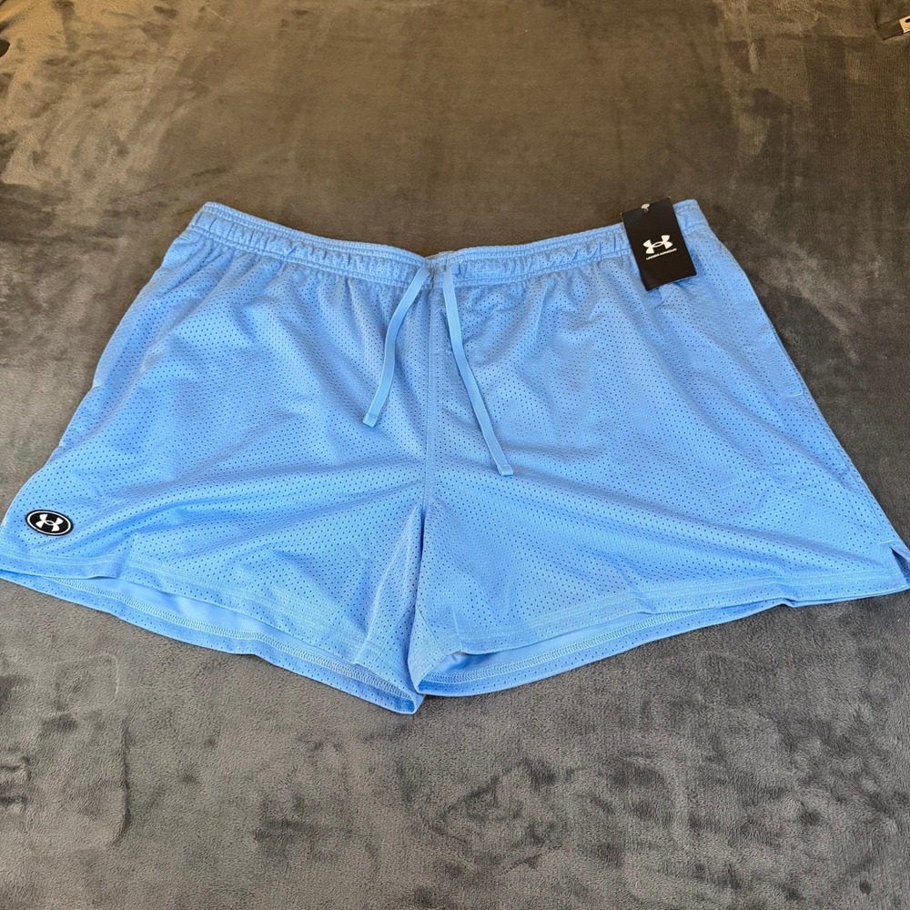 Under Armour Icon Mesh Shorts Mens 3XL Blue Loose Fit Athletic Pockets NWT